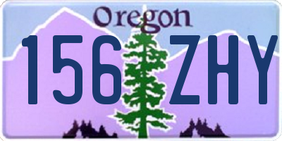 OR license plate 156ZHY