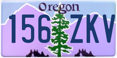 OR license plate 156ZKV