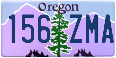 OR license plate 156ZMA