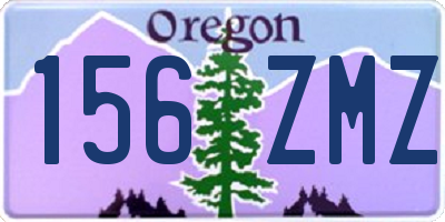 OR license plate 156ZMZ