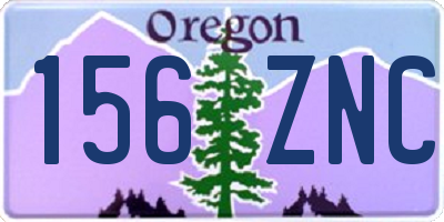 OR license plate 156ZNC