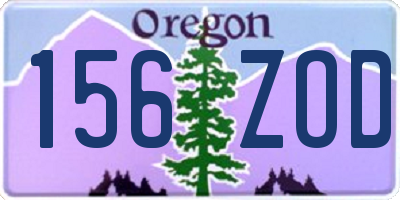 OR license plate 156ZOD
