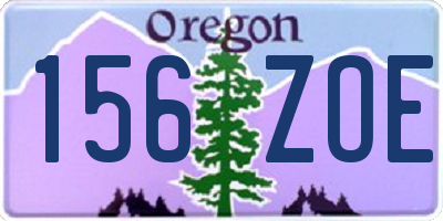 OR license plate 156ZOE