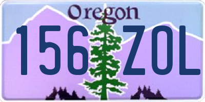 OR license plate 156ZOL