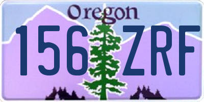 OR license plate 156ZRF