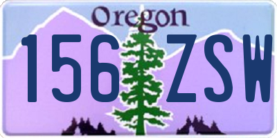 OR license plate 156ZSW