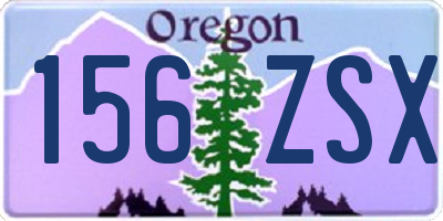 OR license plate 156ZSX