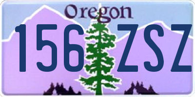 OR license plate 156ZSZ