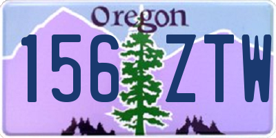 OR license plate 156ZTW