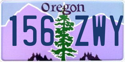 OR license plate 156ZWY