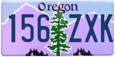 OR license plate 156ZXK