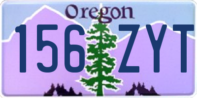OR license plate 156ZYT