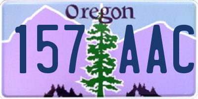OR license plate 157AAC