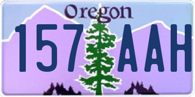 OR license plate 157AAH