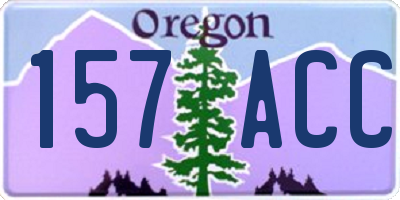 OR license plate 157ACC