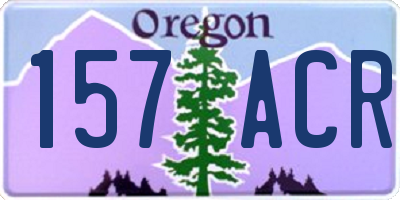 OR license plate 157ACR