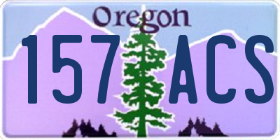 OR license plate 157ACS