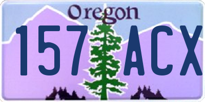 OR license plate 157ACX