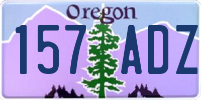 OR license plate 157ADZ