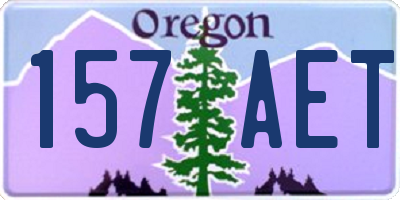 OR license plate 157AET