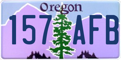 OR license plate 157AFB