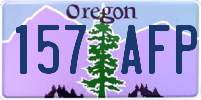 OR license plate 157AFP