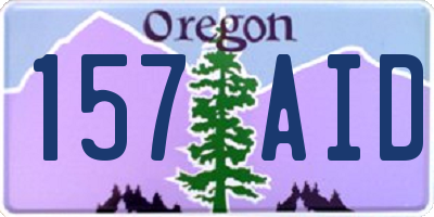 OR license plate 157AID
