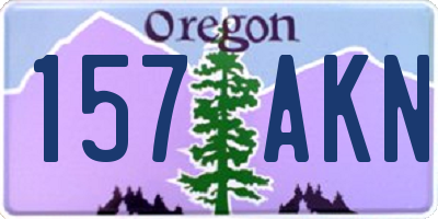 OR license plate 157AKN