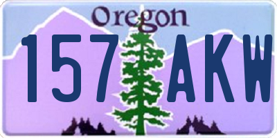 OR license plate 157AKW