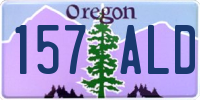 OR license plate 157ALD