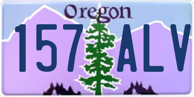 OR license plate 157ALV