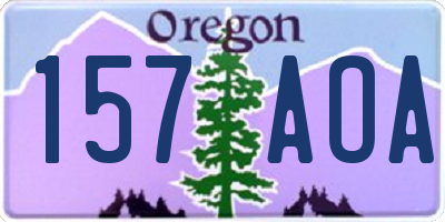 OR license plate 157AOA