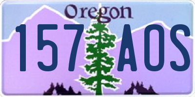 OR license plate 157AOS