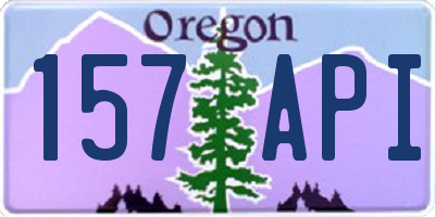 OR license plate 157API