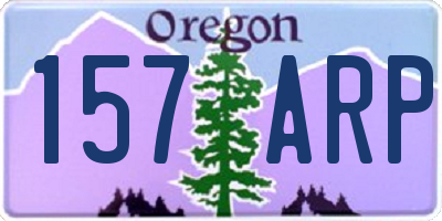 OR license plate 157ARP