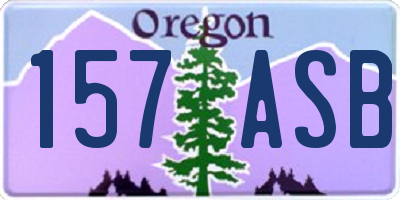 OR license plate 157ASB