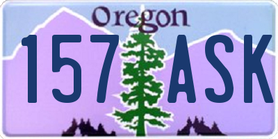 OR license plate 157ASK