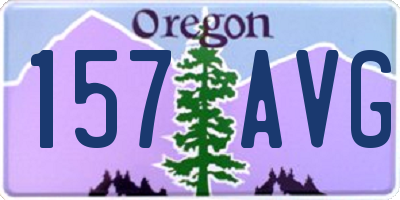 OR license plate 157AVG
