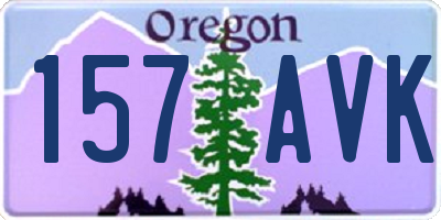 OR license plate 157AVK