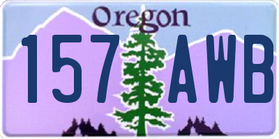 OR license plate 157AWB