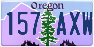 OR license plate 157AXW