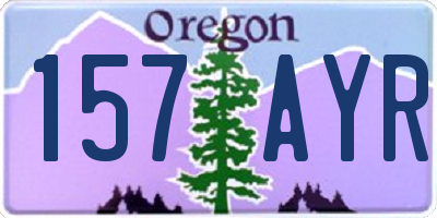 OR license plate 157AYR