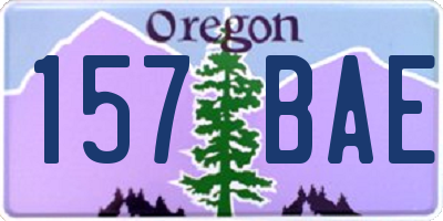 OR license plate 157BAE