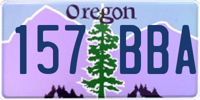 OR license plate 157BBA