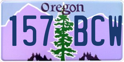 OR license plate 157BCW