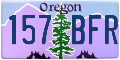 OR license plate 157BFR