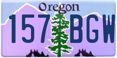 OR license plate 157BGW