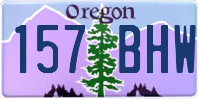 OR license plate 157BHW