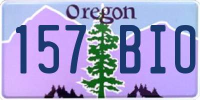 OR license plate 157BIO