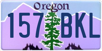 OR license plate 157BKL